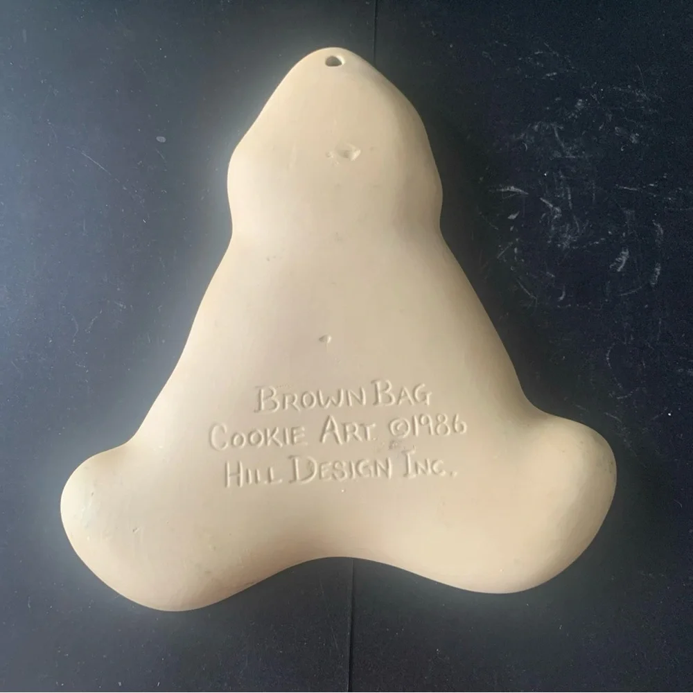 Vintage Brown Bag Cookie Art Stoneware 1986 Hill Design Craft Mold Raggedy Andy